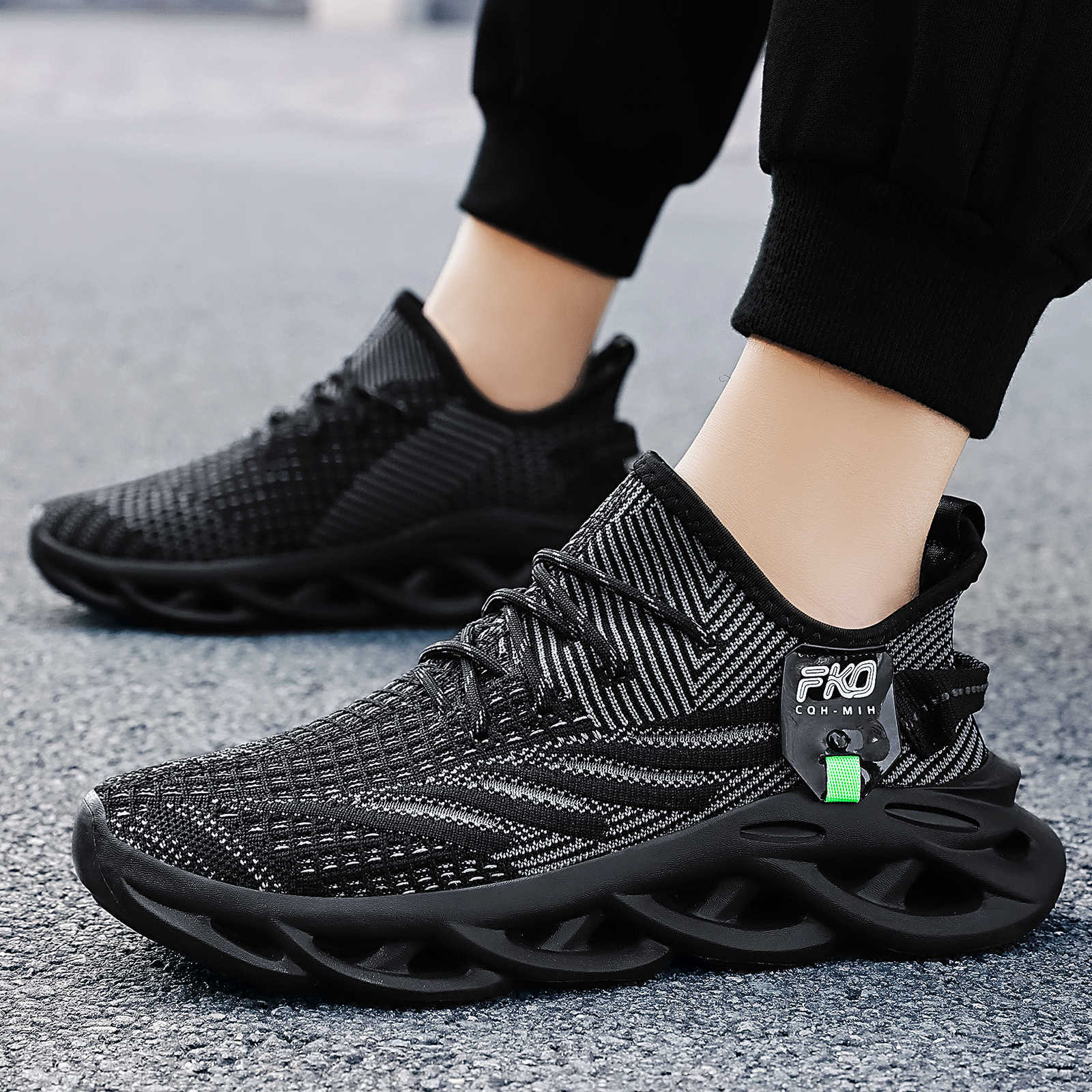 Zapatillas Deportivas Transpir - Knit Fabric Lace Up Sneakers reseña y precio