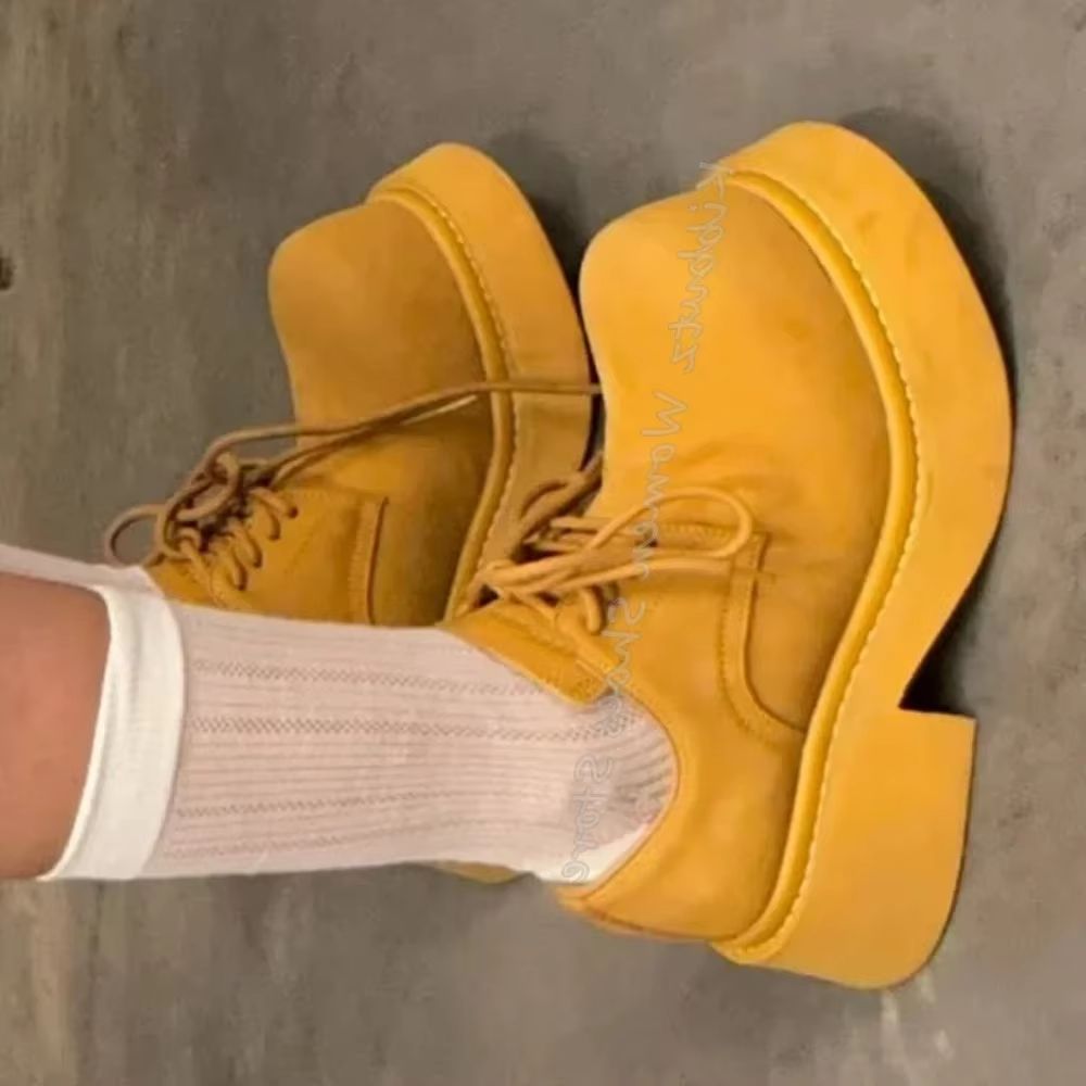 Zapatos de tacón grueso con co - Boots reseña y precio