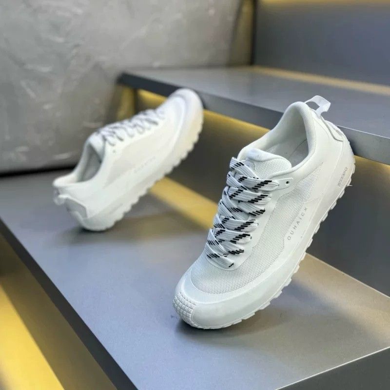 Zapatillas Deportivas de Hombr - Knit Fabric Lace Up Sneakers reseña y precio